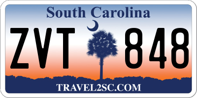 SC license plate ZVT848