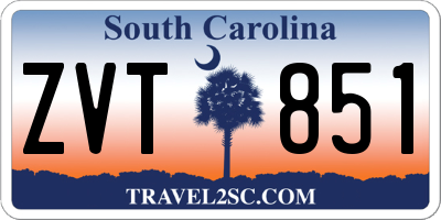 SC license plate ZVT851