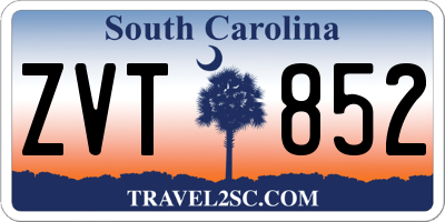 SC license plate ZVT852