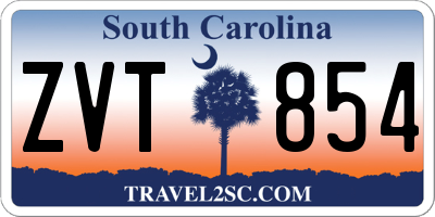 SC license plate ZVT854