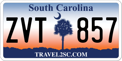 SC license plate ZVT857