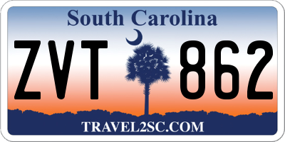 SC license plate ZVT862