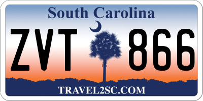 SC license plate ZVT866
