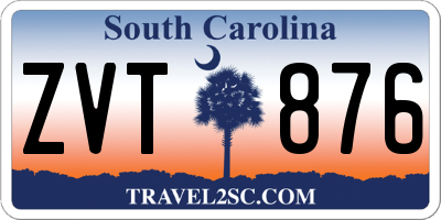 SC license plate ZVT876