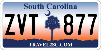 SC license plate ZVT877