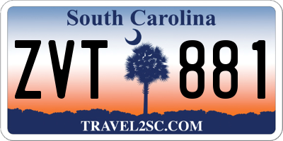 SC license plate ZVT881