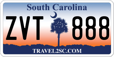 SC license plate ZVT888