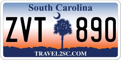 SC license plate ZVT890