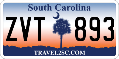 SC license plate ZVT893