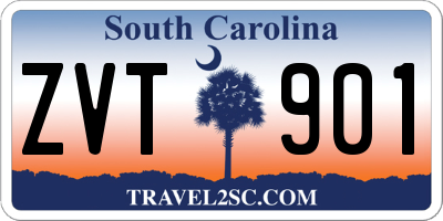 SC license plate ZVT901