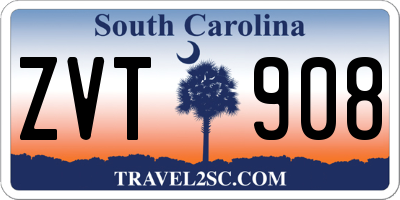 SC license plate ZVT908