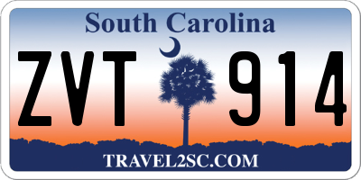 SC license plate ZVT914