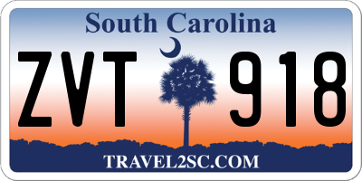 SC license plate ZVT918