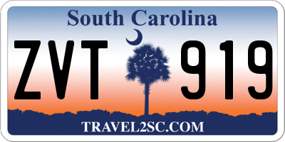SC license plate ZVT919