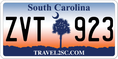SC license plate ZVT923