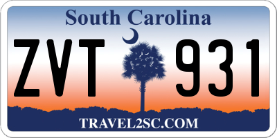 SC license plate ZVT931