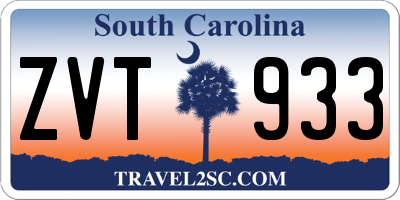 SC license plate ZVT933