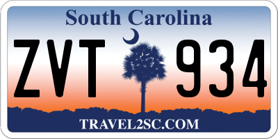 SC license plate ZVT934