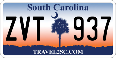 SC license plate ZVT937