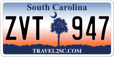 SC license plate ZVT947