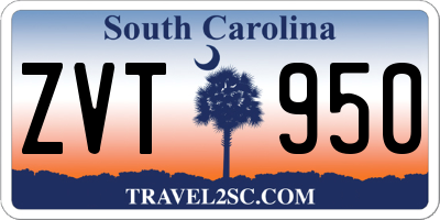 SC license plate ZVT950