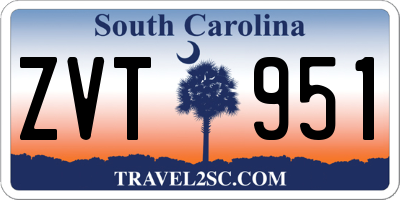 SC license plate ZVT951