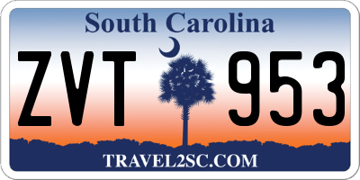 SC license plate ZVT953