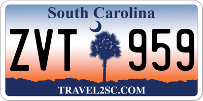 SC license plate ZVT959