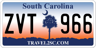 SC license plate ZVT966