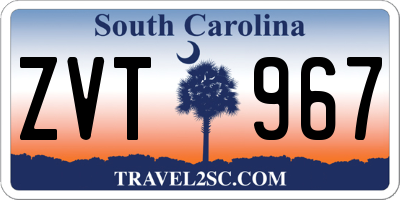 SC license plate ZVT967