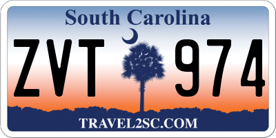 SC license plate ZVT974
