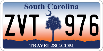 SC license plate ZVT976