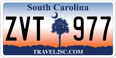 SC license plate ZVT977