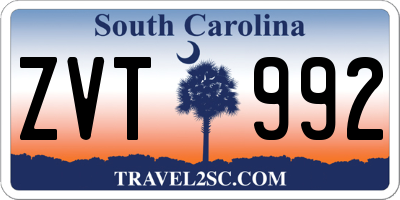 SC license plate ZVT992