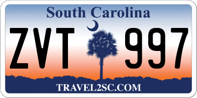 SC license plate ZVT997