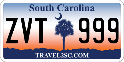 SC license plate ZVT999