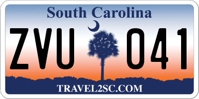 SC license plate ZVU041