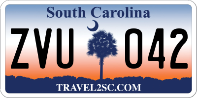 SC license plate ZVU042