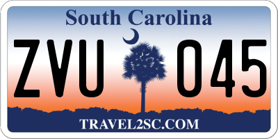 SC license plate ZVU045