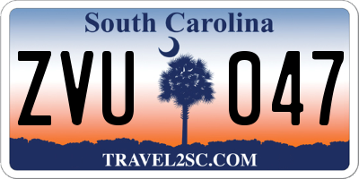 SC license plate ZVU047