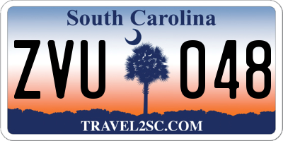 SC license plate ZVU048