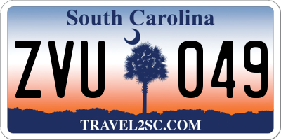 SC license plate ZVU049