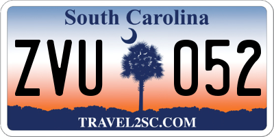 SC license plate ZVU052
