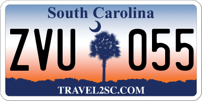 SC license plate ZVU055