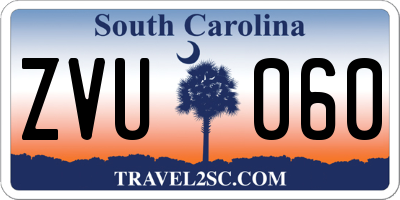 SC license plate ZVU060