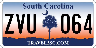 SC license plate ZVU064