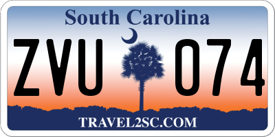 SC license plate ZVU074