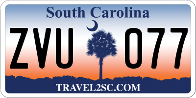 SC license plate ZVU077