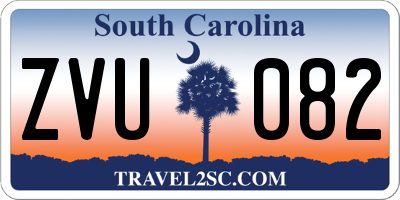 SC license plate ZVU082
