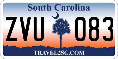 SC license plate ZVU083